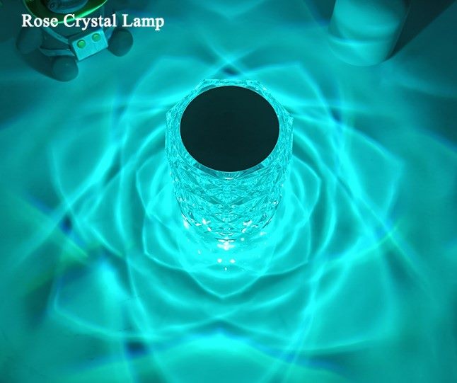 Rose Crystal Lamp with Touch and Remote Control, Big Size Carousel 2