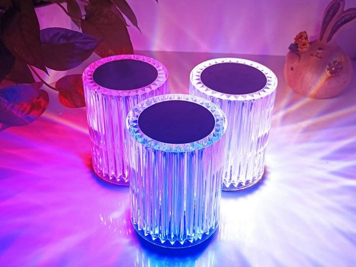 Crystal Lamp with Touch and Remote Control, Rechargeable Carousel 1