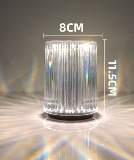 Crystal Lamp with Touch and Remote Control, Rechargeable Carousel 6
