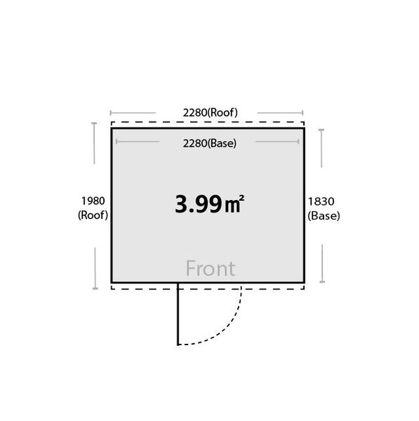2280 x 1830 x 1980mm Ulti-mates Garden Shed Hazy Grey Carousel 2