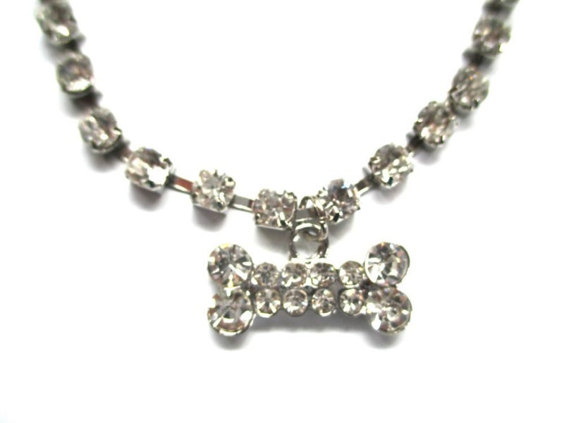 Diamante necklace with bone - Doggy Jewelry Carousel 2