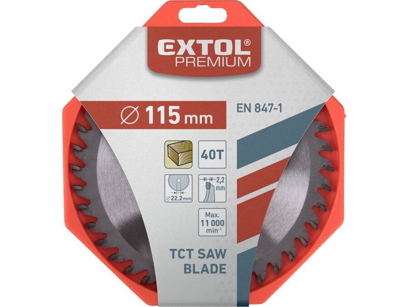 EXTOL TCT Circular Saw Blade 115mm,40T Carousel 2
