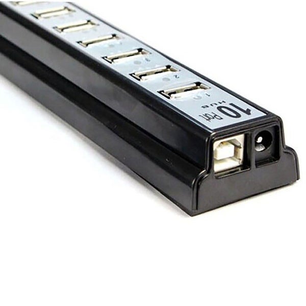Usb Hub 10 Port Hi Speed 2.0 Power Adapter For Pc Laptop Computer Use Usb2.0 Wit Carousel 5