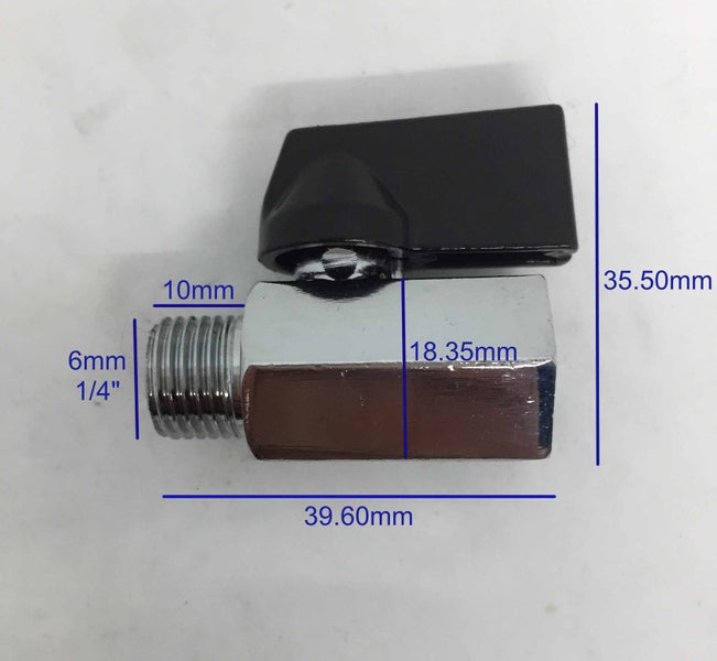 1/4" Brass Male Female Mini Ball Valve (Price Match Guarantee) Carousel 4