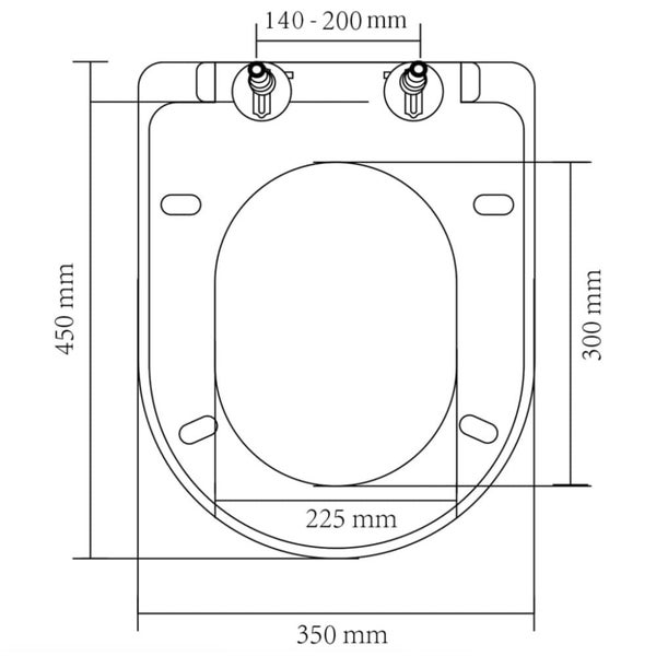 Soft-close Toilet Seat with Quick-release Design White Square Oaoilp Carousel 2
