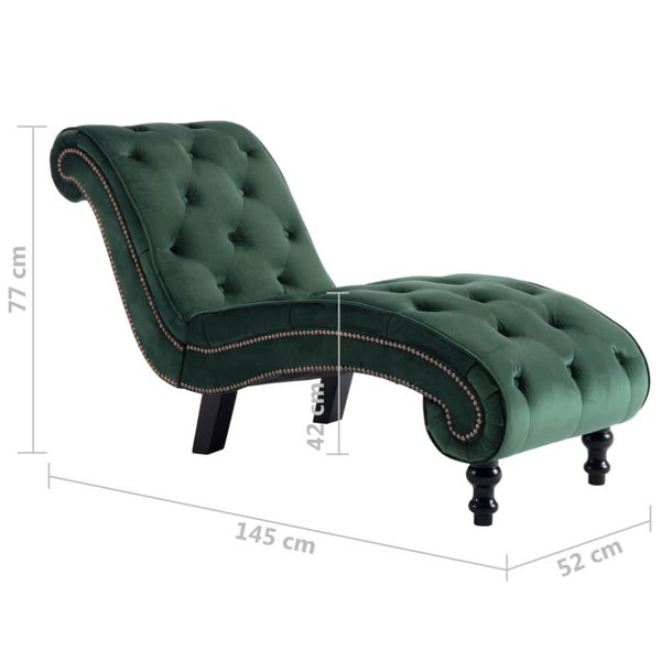 Chaise Lounge Green Velvet Xanlob Carousel 2
