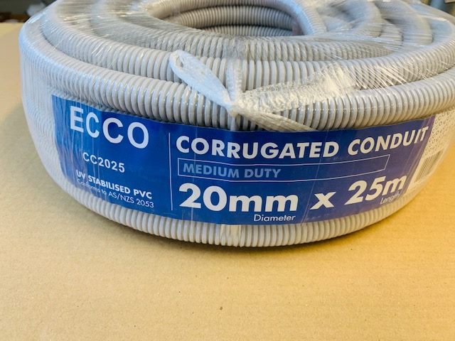Electrical corrugated conduit 20mm x 25M roll Carousel 1