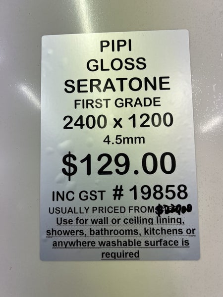 Seratone PIPI GLOSS Wet Wall Lining 2400x1200mm 1st grade Carousel 2