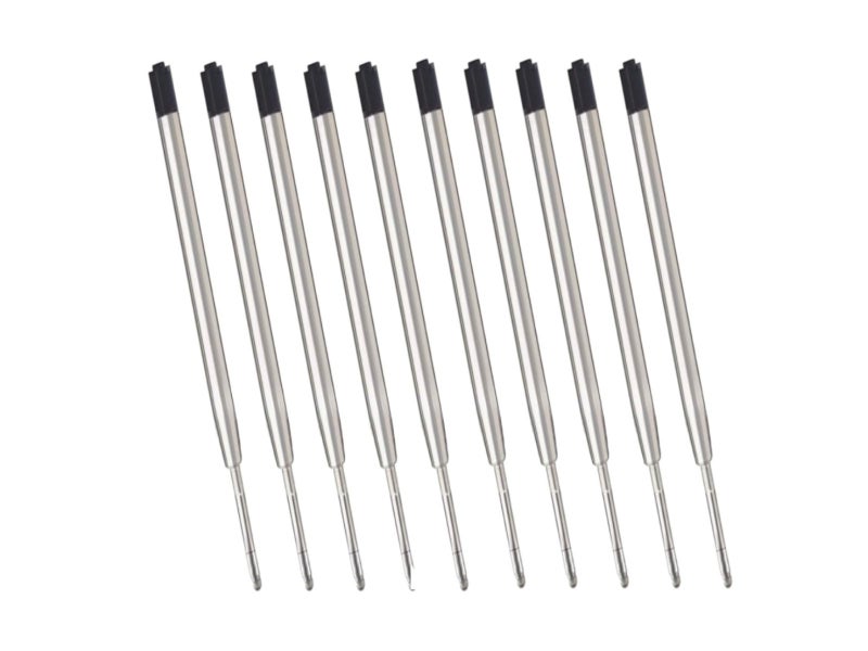 10 PCS Parker Ballpoint Pen Refills - Black Carousel 1