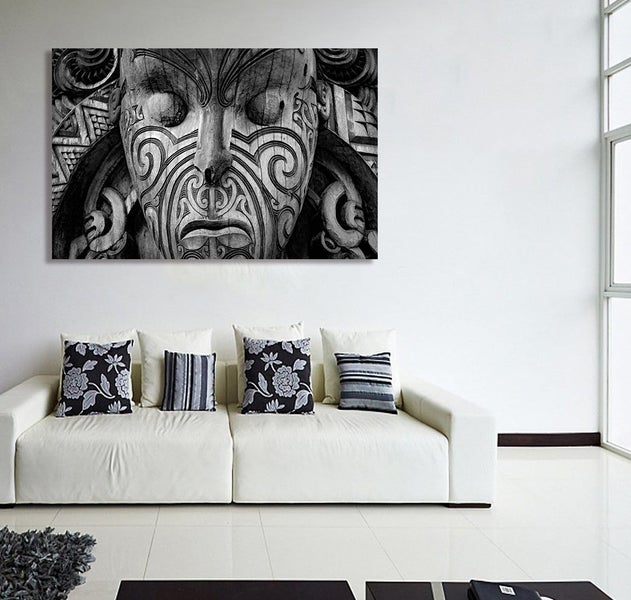 ON SALE FREE SHIPPING - LARGE Canvas Art Print - Maori Art Carousel 2