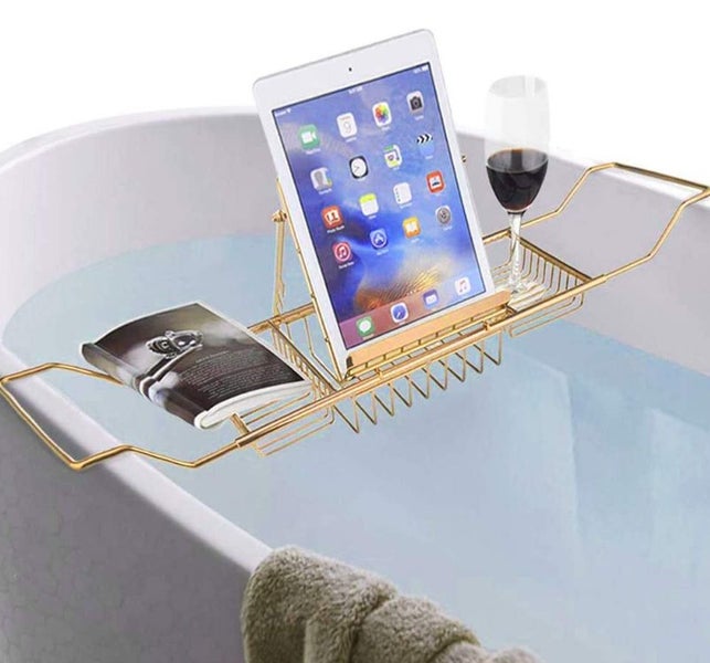 Bathtub Trays, Stainless Steel Expandable Shower Bathtub Tray Over Bath Tub Carousel 1