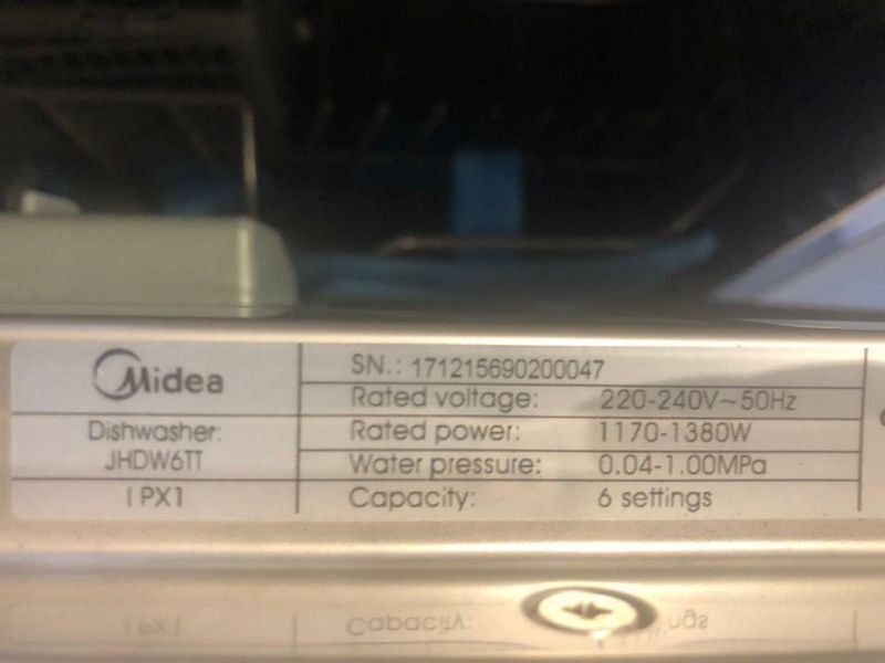 Bench Top Dishwasher - Midea 6 Place Setting SS JHDW6TT Carousel 3