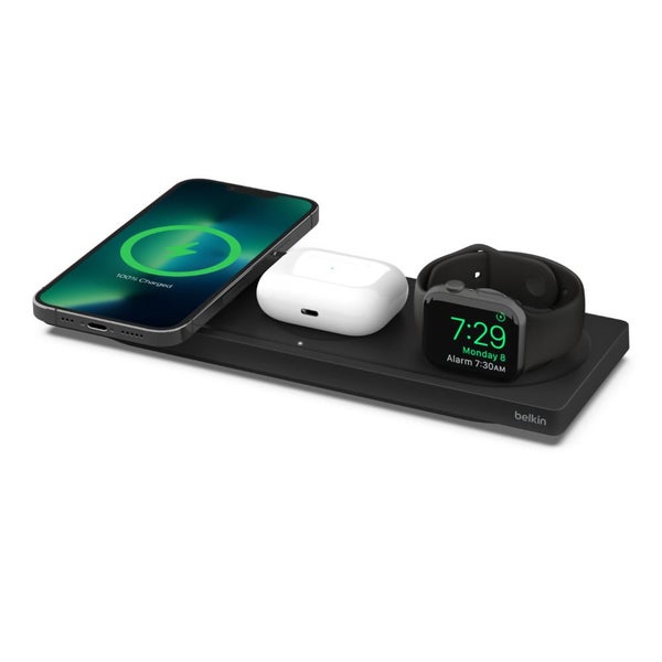 Belkin 3-in-1 Wireless Charging Pad with MagSafe - Black Carousel 2