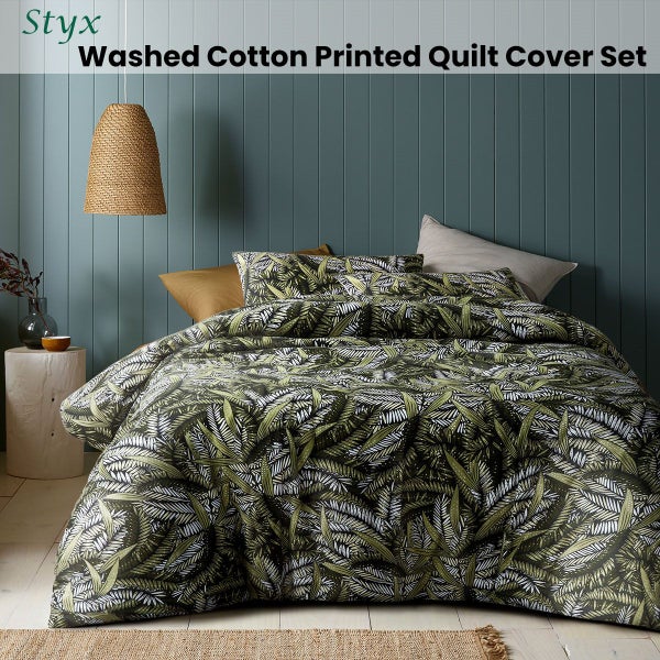 Accessorize Styx Washed Cotton Printed Quilt Cover Set Carousel 2