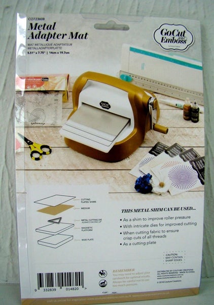 Couture Creations Go-Cut & Cuttlebug Metal Adapter Mat Plate CO723608-B Carousel 2