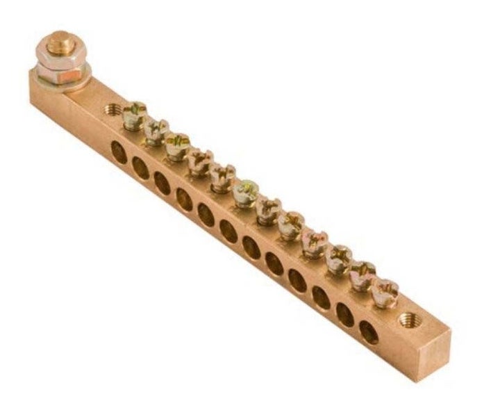 Earth and Neutral Bars One Main Studs 12 Terminals Carousel 1