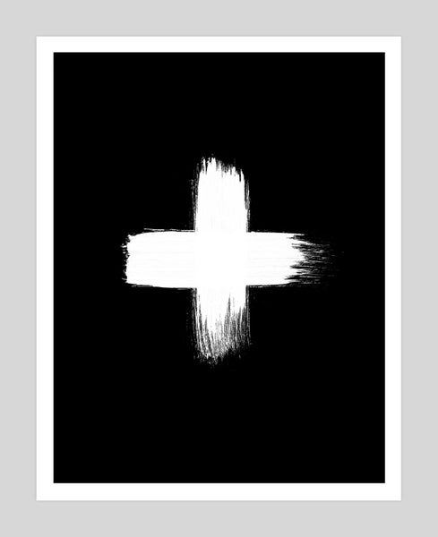 White cross Art Print - 11" x 14" Carousel 1