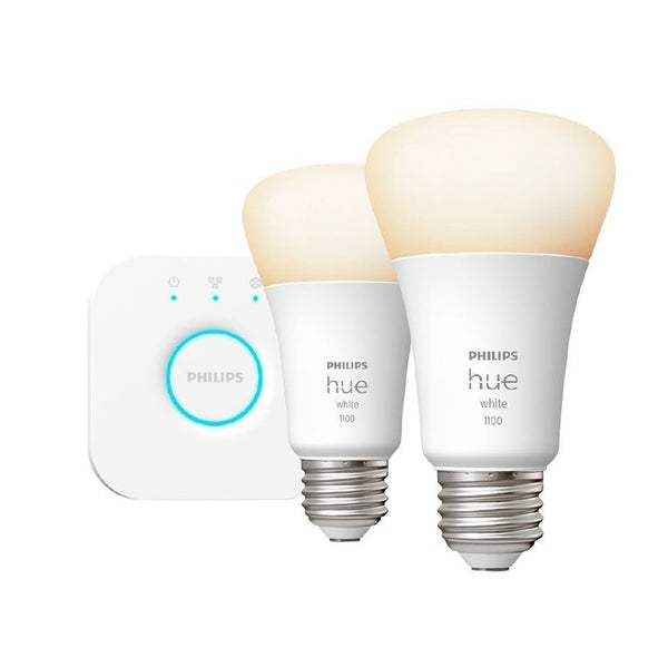 Philips Hue Warm White 9.5W E27 2Pce Starter Kit Carousel 1