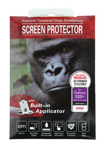 Omp Galaxy S20+ Plus Premium Full Coverage Tempered Glass Screen Protector Black Carousel 1
