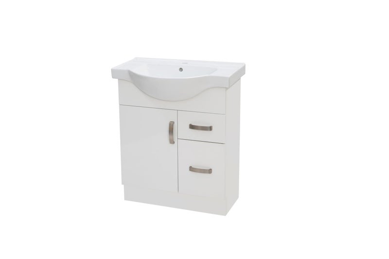 750mm White Lacquer Finish Ceramic Vanity Carousel 1