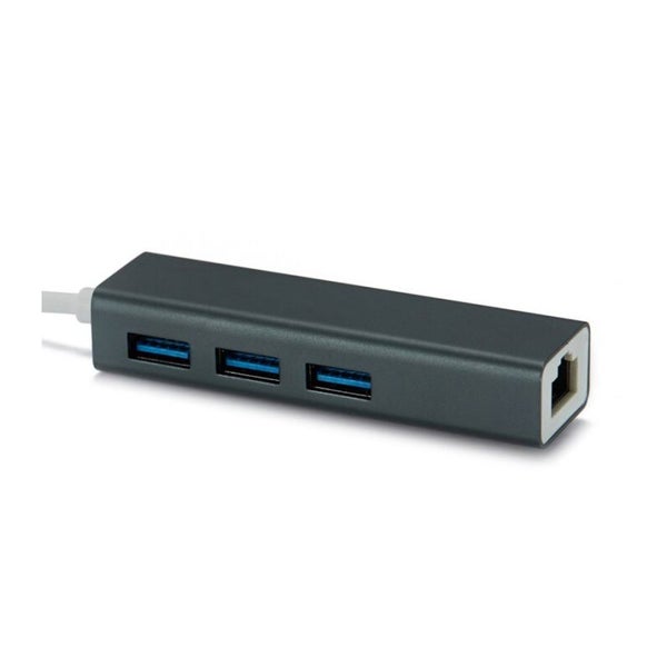 3 X Usb Port / Rj45 Converter Ethernet Adapter 100Mbps Black USB Cables Hubs & Carousel 2