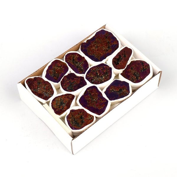 Mini Crystal Tray - Aura Half Geode Quartz (Purple) Carousel 1