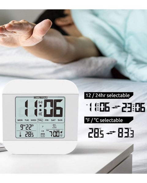 Smart English Talking Speaking Alarm Clock Time and Temperature Carousel 2
