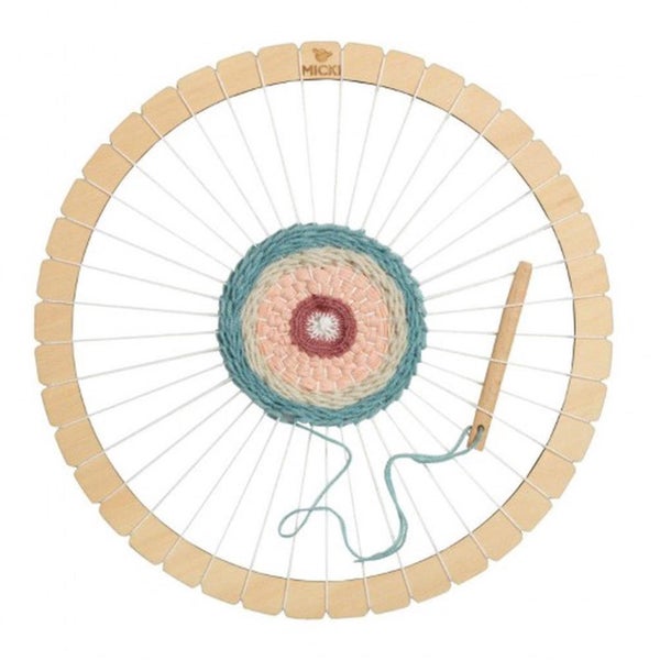 Micki Wooden Weaving Round Frame Carousel 1