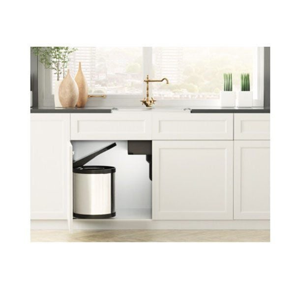 Swing Out Pull Out Bin Stainless Steel Garbage Rubbish Can 12L Carousel 5