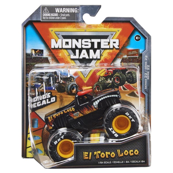 Monster Jam 1:64 Scale Series 22: El Toro Loco Black - Legacy Monster Truck Carousel 1