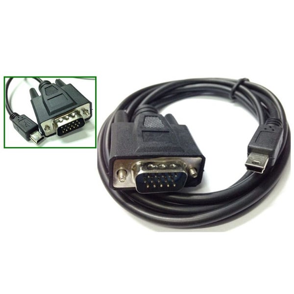 Mini Usb Male 5 Pin To Vga D Sub 15 Pins Adapter Cable For Mobile Dvd Evd 1.5M Carousel 2