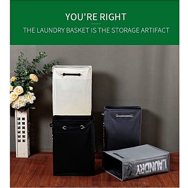 Dirty Clothes Receiving Box Bundle Oxford Foldable Basket Black Laundry Baskets Carousel 2