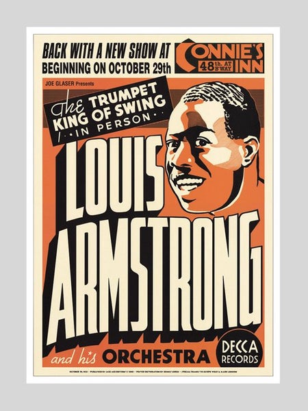 Louis Armstrong Vintage Jazz Concert Poster Art Print - 43cm x 61cm Carousel 1