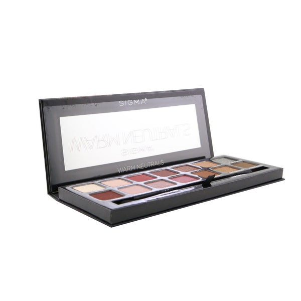 Sigma Beauty Warm Neutrals Eyeshadow Palette (14x Eyeshadow + 1x Dual Ended Brus Carousel 1