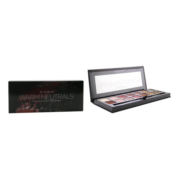 Sigma Beauty Warm Neutrals Eyeshadow Palette (14x Eyeshadow + 1x Dual Ended Brus Carousel 2