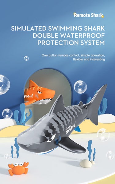 2022 Newest 2.4G Remote Control Shark Boat Simulation Toy Swimming Pool Bathroom Carousel 2