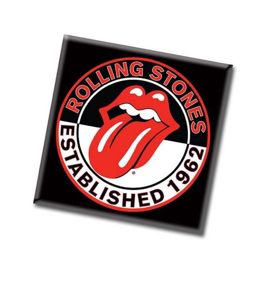 The Rolling Stones Fridge Magnet Est 1962 logo tongue new Official 76mm x 76mm Carousel 1