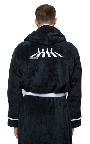 The Beatles Bathrobe Abbey Road Band Logo new Official Black Unisex Carousel 2