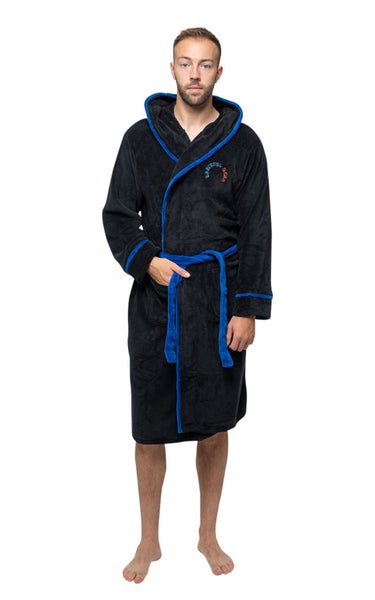 Grateful Dead Bathrobe Steal Your Face Band Logo new Official Black Unisex Carousel 1