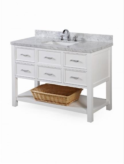 Taliah Single Vanity W121 - White with Engineered Stone Top *30% OFF Carousel 1