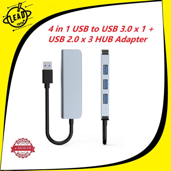 BYL-2013U 4 in 1 USB to USB 3.0 x 1 + USB 2.0 x 3 HUB Adapter Carousel 1