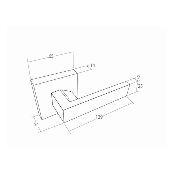 Zanda Trident Door Handle Lever on Square Rose - Available in Various Function a Carousel 2