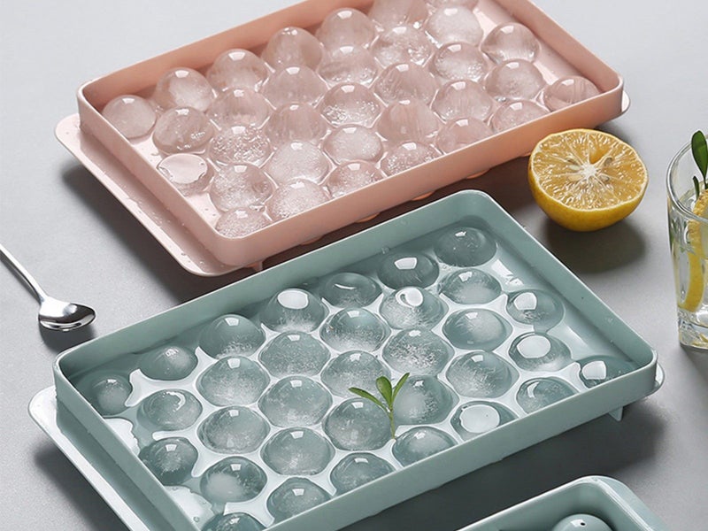 4Pcs 33 Grids Ice Ball Maker Mold Whiskey Sphere Round Mould Ice Cube Tray Carousel 8