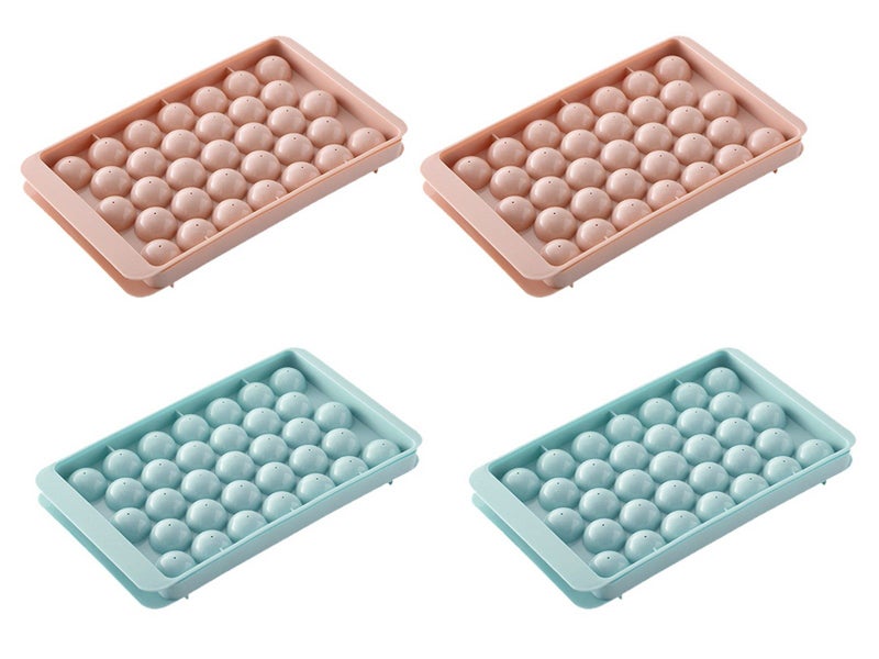 4Pcs 33 Grids Ice Ball Maker Mold Whiskey Sphere Round Mould Ice Cube Tray Carousel 2