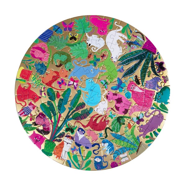 eeBoo: Round Puzzle - Busy Cats (100pc Jigsaw) Carousel 3
