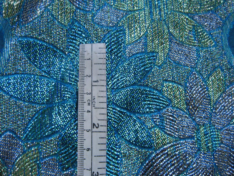 Rare CHIFFON SEWING FABRIC Metallic Lurex MATERIAL 1.35m x 113cm Carousel 2