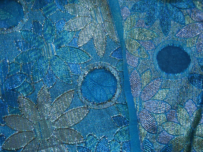 Rare CHIFFON SEWING FABRIC Metallic Lurex MATERIAL 1.35m x 113cm Carousel 5