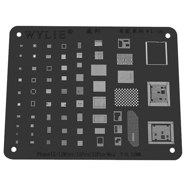 iPhone 12 Series BGA Reballing Stencil | Wylie WL-14 Carousel 1