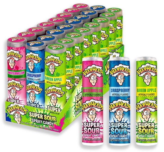 Warhead Super Sour Spray 24 x 20ml Carousel 1