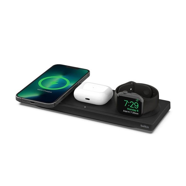 Belkin BOOST CHARGE PRO Wireless Charging Pad 3-in-1 with MagSafe - Black Carousel 1